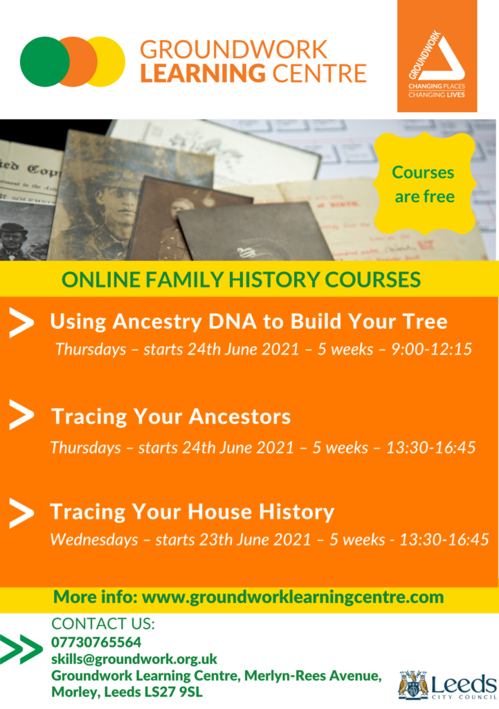 ONLINE FAMILY HISTORY COURSES JUNE-JULY 2021 1